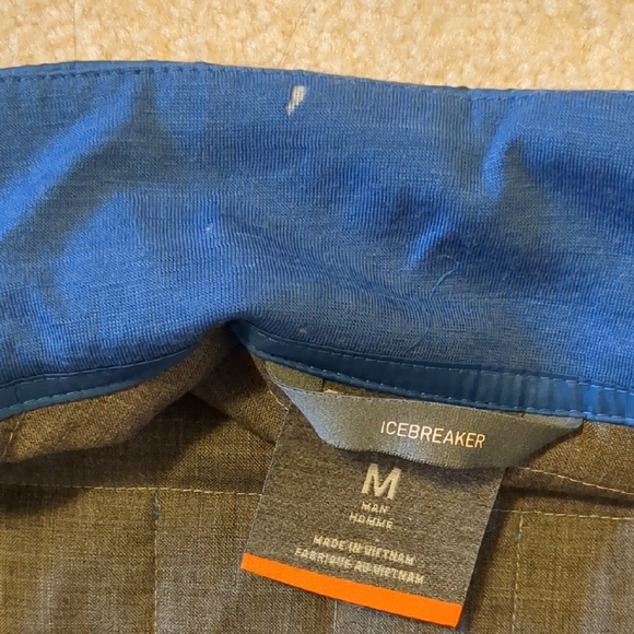 Icebreaker Men's Blue Wool Quilted Jacket - Picture 11 of 13